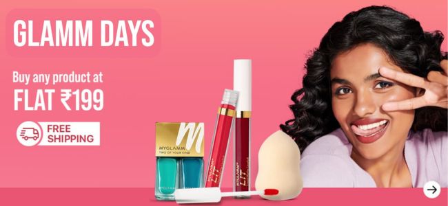 Glamm Days - Buy any product at Flat Rs 199