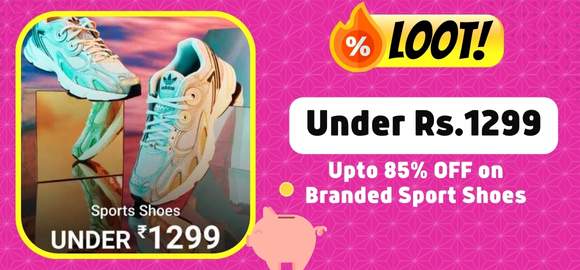 Myntra Loot deals - Branded Sport Shoes Under Rs.1299 Only