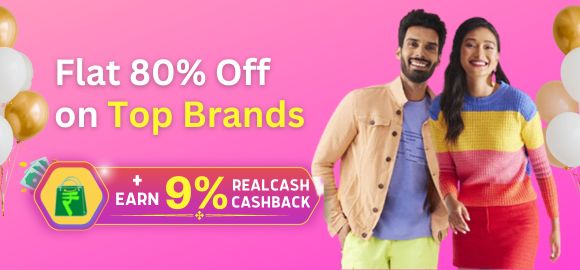 Flat 80% off on top brands