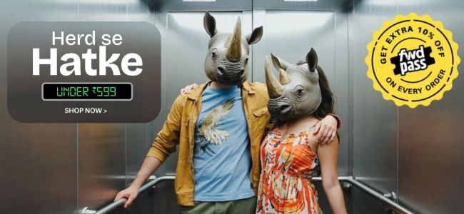 Herd se Hatke - Under Rs 599 + Extra 10% OFF with FWD pass
