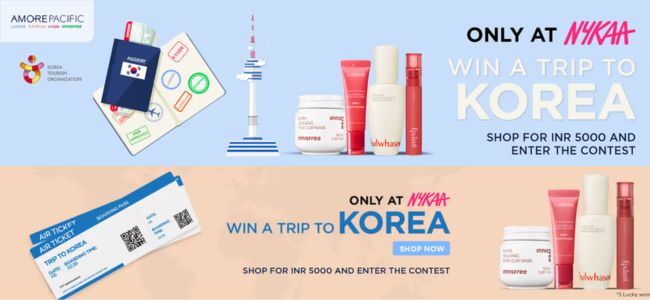 Shop for Rs 5000 and get a chance to Win a trip to Korea