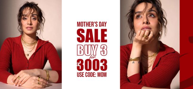 Mother's Day Sale - Buy 3 for Rs 3003