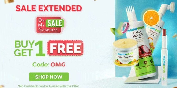 Mamaearth Sale Extended : Buy 1 Get 1 Free On Your Order π