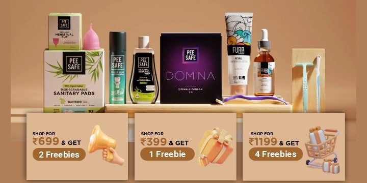 Shop from Peesafe Sitewide & Get Freebie on ₹399 & 2 Freebies @ ₹699 & 4 Freebies @ ₹1199