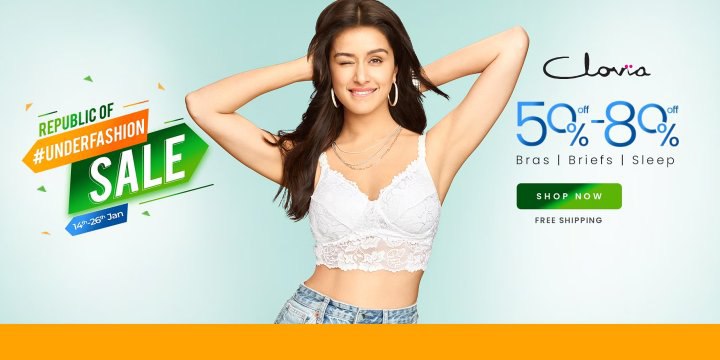 Republic Sale - Up to 80% Off + Extra Rs.300 OFF Code + Free Glimmer Kajal on Rs.999 Orders & More Offers