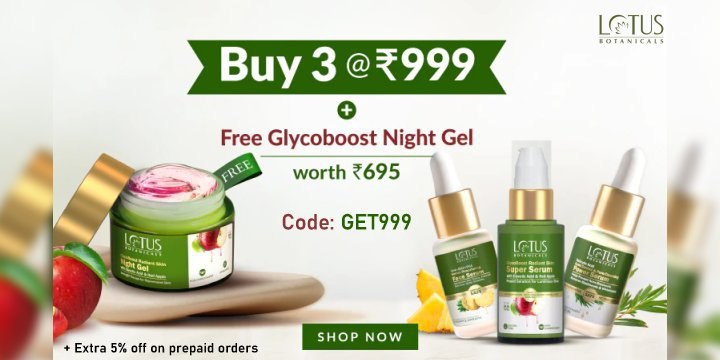 Buy 3 @999 + Free Glycoboost Night Gel βΉ695 π