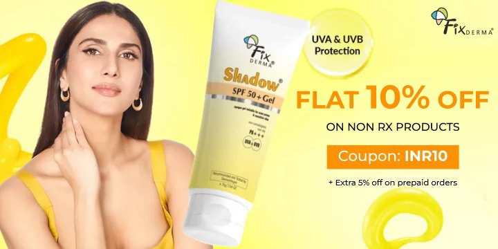 Get flat 10% off on your favorite fixderma products + Extra 5% off on prepaid orders π€