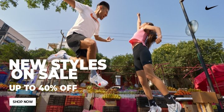 Shop from Nike & Buy up to 40% off on your new arrivals HURRY! Before you miss all the fun ππ»
