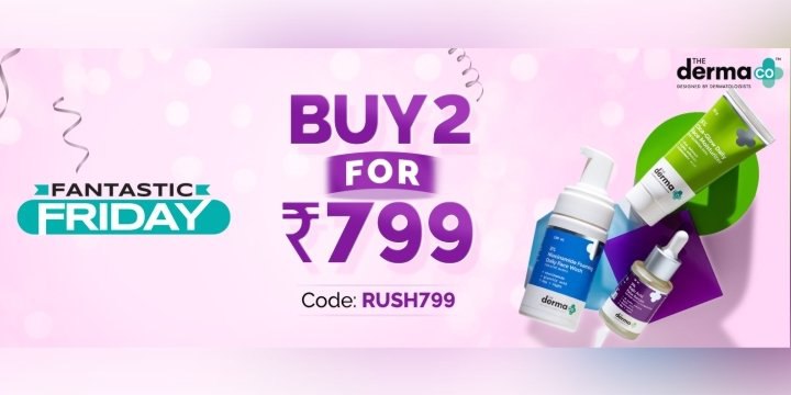 Shop now from Thedermaco & Add to the cart any 2 products at just Rs.799