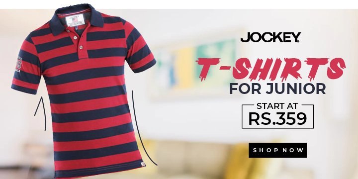 Shop now from Jockey & Get your favorite collection of boy's apparel starting at Rs.359