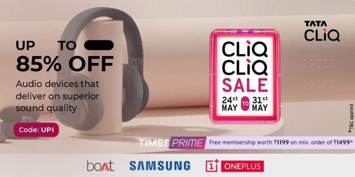 Shop now from Tatacliq & Get your electronics items at up to 85% off + Extra 10% Off on orders above Rs.1500 maximum discount of Rs.500 🤑