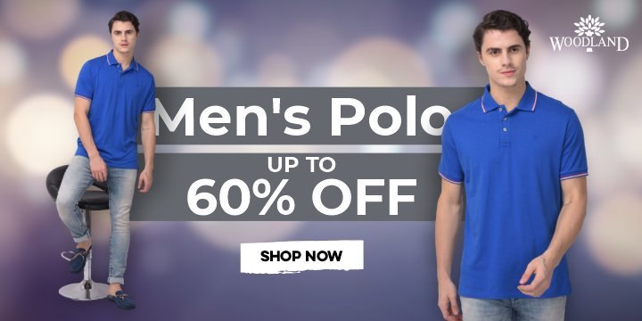 Shop now from Woodland & Get your favorite men's t-shirts collection at up to 60% off