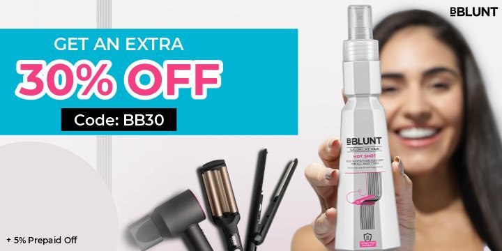 BBlunt Offer: Get an Extra 30% Off + 5% Prepaid Off π