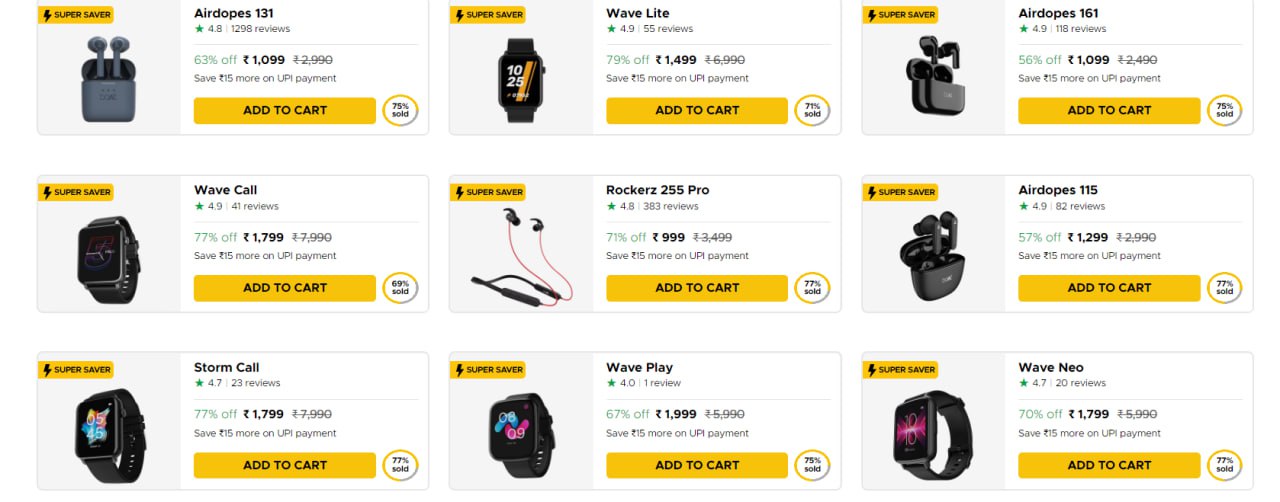 Up To 80% Off On Boat Selected Products
