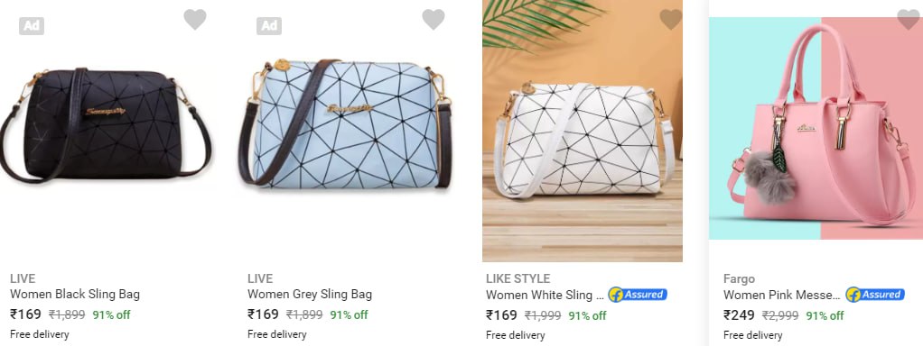 Handbags & Clutches ✅ Starting from Rs 169