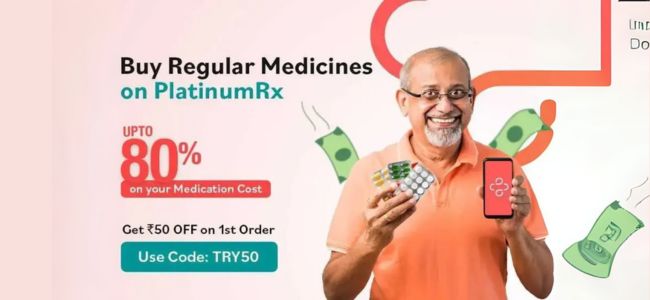 Buy Regular Medicine on PlatinumRx and Save upto 80% on Medication Cost + Get Flat Rs 50 OFF on First Order