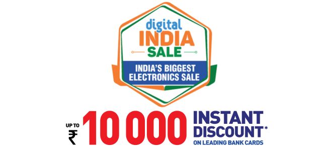 Digital India Sale - Get Upto Rs 10,000 Instant discount on Leading bank cards