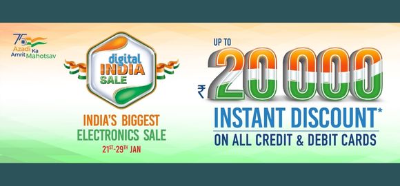 💥 Reliance DIGITAL INDIA SALE IS LIVE 💥 (21st Jan - 29th Jan) Upto 80% Off on Electronics 🎧 📺 + Extra Upto Rs.20,000 Off On All Credit & Debit Card 🤩 💳