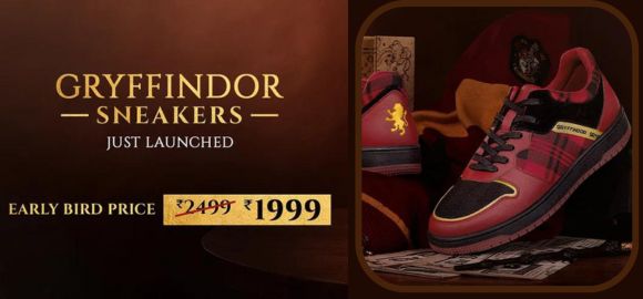 Just Launched - Gryffindor Sneakers at Flat Rs 500 OFF