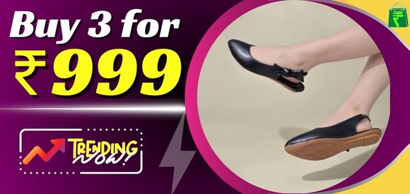 Deal Buy 3 footwear for Rs 999 only at RealCash.in