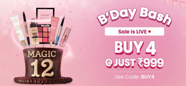 Swiss Beauty Birthday Sale - Buy 4 @ Rs 999 only