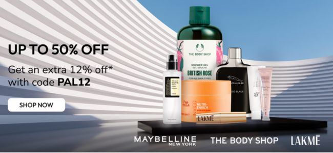 Beauty & Cosmetics For Up To 50% Off + Extra 12% OFF with Exclusive Coupon