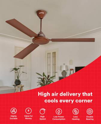 👉ZunVolt 1200 mm Energy Saving 3 Blade Ceiling Fan @ 899