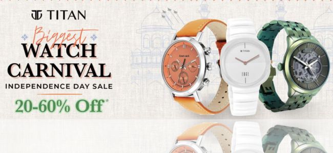 Titan Biggest Watch Carnivals ~ Get 20-60% OFF On Titan Watches π₯³ Extra 10% OFF* on New Watches over Rs. 2499 + 10% Instant Discount*