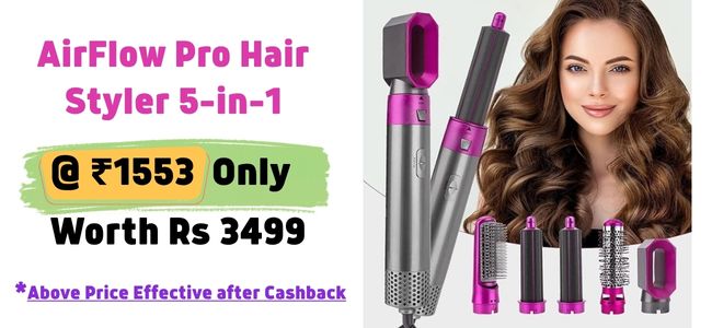 Get AirFlow Pro Hair Styler 5-in-1 Worth Rs 3499 just for Rs 1553 Only