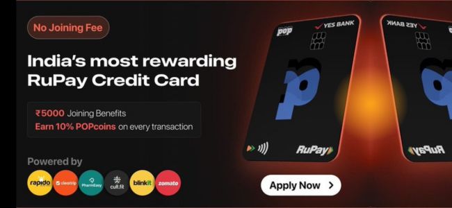 Earn Flat Rs 1150 for Selling Yes Bank POPCLUB Rupay Credit Card!
