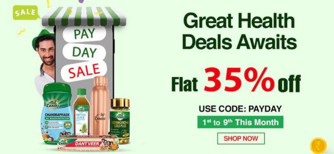 Pay Day Sale - Flat 35% OFF with no minimum order value with Zanducare Coupon Code
